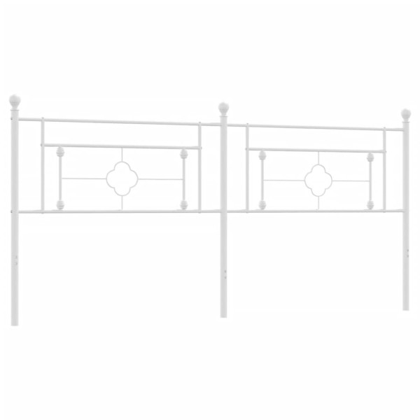Cabecero de metal blanco 200 cm M 2