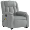 Sillón de masaje eléctrico reclinable elevable tela gris claro 3
