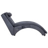 Chaise longue de massagem c/ almofada camurça artif. cinzento 3