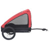 Remolque de bicicleta para mascotas rojo y negro 4