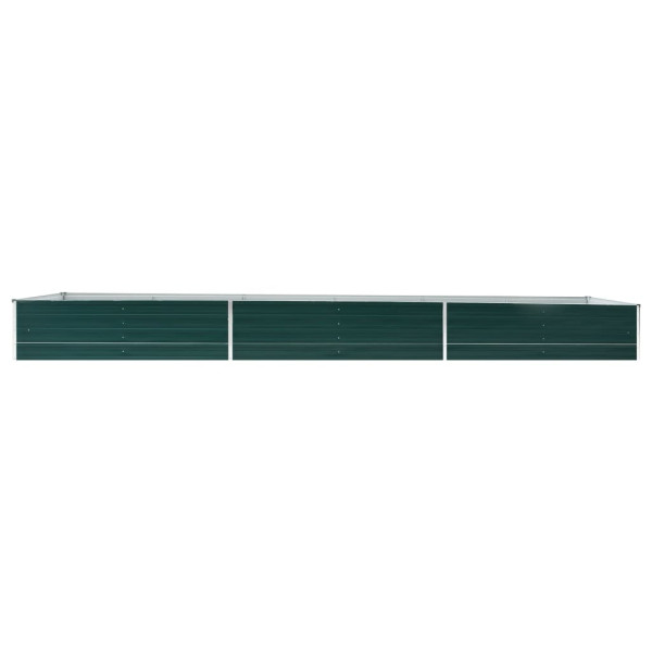 Canteiro elevado de jardim aço galvanizado 480x80x45cm verde M 3