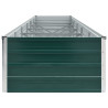 Canteiro elevado de jardim aço galvanizado 480x80x45cm verde 4