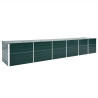 Canteiro elevado de jardim 480x80x77 cm aço galvanizado verde 1