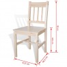 Sillas de comedor 6 unidades de madera de pino 5