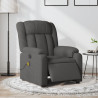 Sillón reclinable de masaje eléctrico tela gris oscuro 1