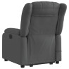 Sillón de masaje eléctrico reclinable elevable tela gris oscuro 4