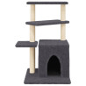 Rascador para gatos con postes de sisal gris oscuro 83.5 cm 4