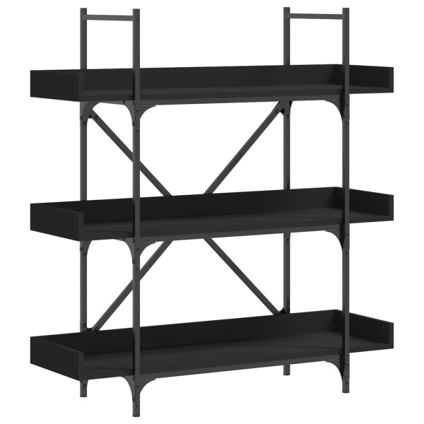 Librería de 3 estantes madera ingeniería negro 100x33x108.5 cm M 2