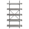 Librería 5 estantes madera gris Sonoma 100x33x180.5 cm 4
