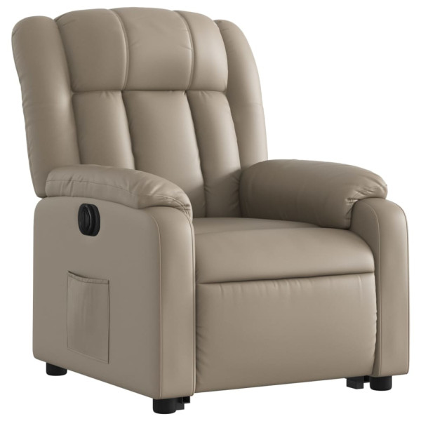 Sillón elevable eléctrico cuero artificial capuchino M 3