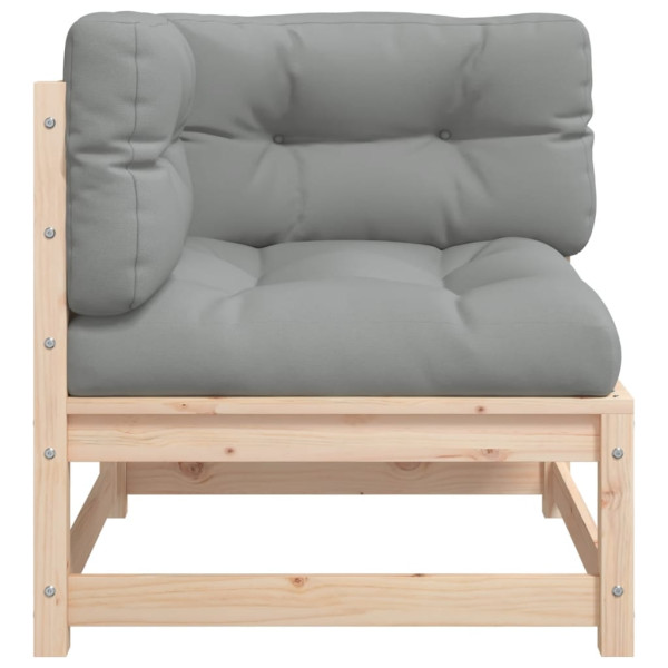 Sofá de equina con cojines madera maciza de pino M 5