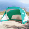 Tenda de praia 274x178x170/148 cm poliéster 185T verde-mar 1