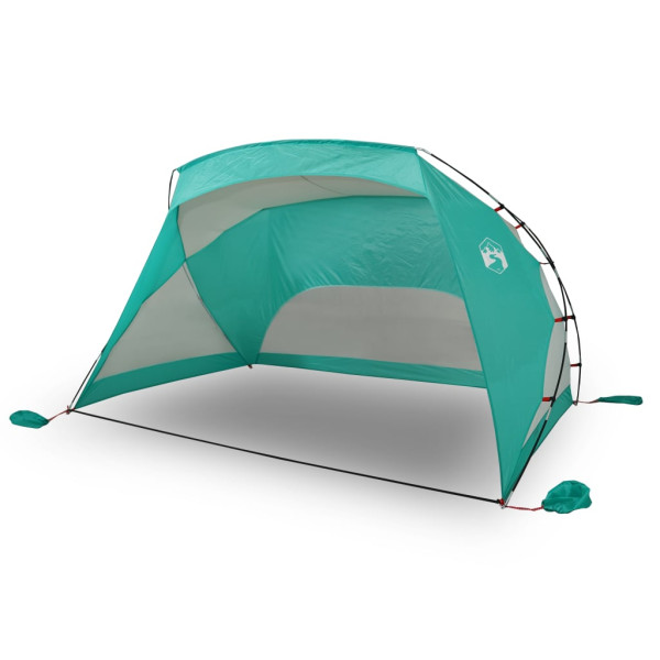 Tenda de praia 274x178x170/148 cm poliéster 185T verde-mar M 2