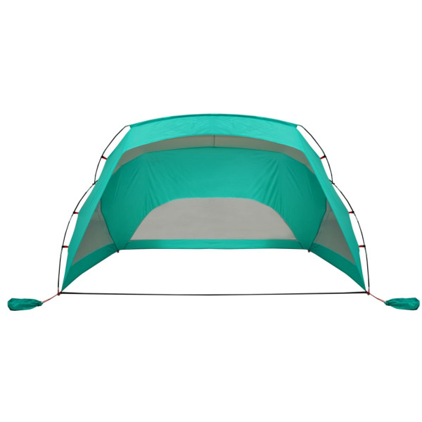 Tenda de praia 274x178x170/148 cm poliéster 185T verde-mar M 5