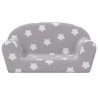 Sofá infantil de 2 lugares c/ estrelas pelúcia cinzento-claro 3