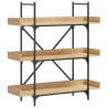 Librería 3 estantes madera ingeniería roble 100x33x108.5 cm 2