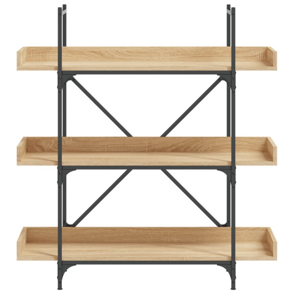 Librería 3 estantes madera ingeniería roble 100x33x108.5 cm M 4