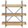 Librería 3 estantes madera ingeniería roble 100x33x108.5 cm 4