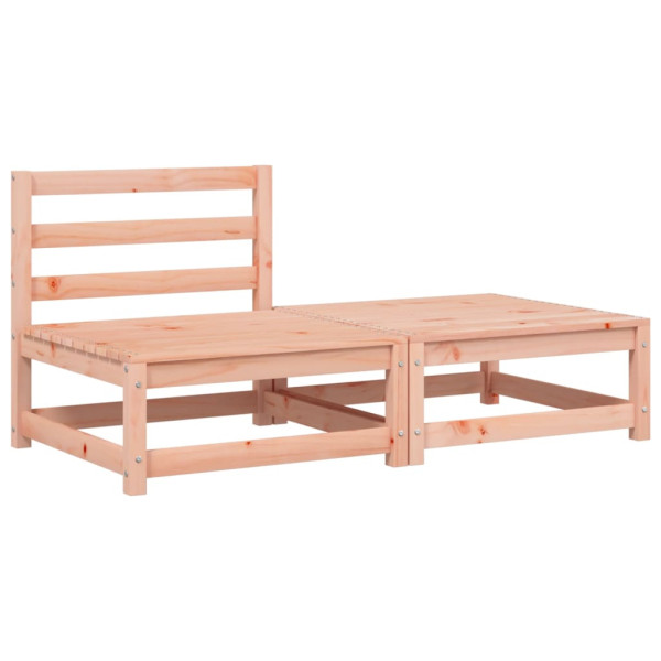 Sofá de jardín sin reposabrazos con cojines y reposapiés M 4