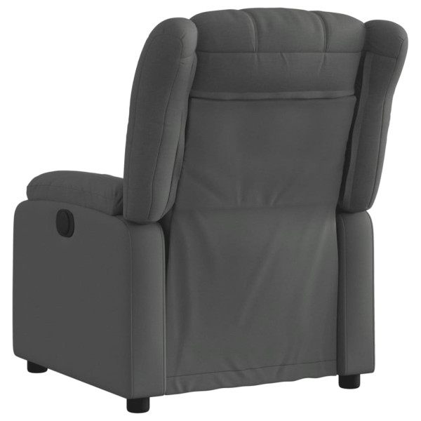 Sillón reclinable de tela gris oscuro M 3