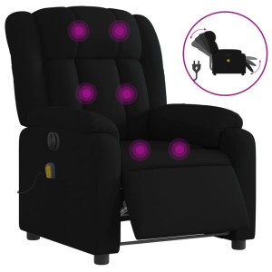 Sillón reclinable de masaje eléctrico tela negro H