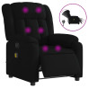 Sillón reclinable de masaje eléctrico tela negro 2