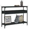 Mesa consola c/ prateleira 100x29x75 cm derivados madeira preto 1