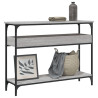 Mesa consola estante madera ingeniería Sonoma gris 100x29x75 cm 1