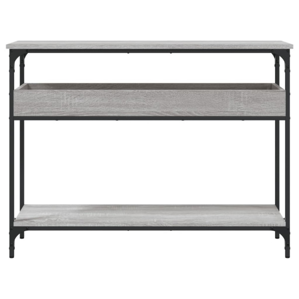 Mesa consola c/ prateleira derivados de madeira cinzento sonoma M 4