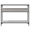 Mesa consola estante madera ingeniería Sonoma gris 100x29x75 cm 4