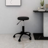 Silla de oficina giratoria de terciopelo negro 1