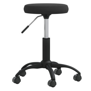 Silla de oficina giratoria de terciopelo negro H