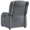 Sillón reclinable eléctrico de cuero sintético gris 4