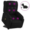 Sillón de masaje elevable eléctrico cuero sintético negro 2