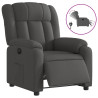 Sillón reclinable eléctrico de tela gris oscuro 2