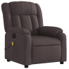 Sillón reclinable de masaje eléctrico tela marrón oscuro 3