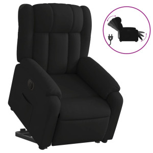 Sillón eléctrico reclinable elevable de tela negro H
