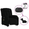 Sillón de masaje eléctrico reclinable elevable tela negro 5