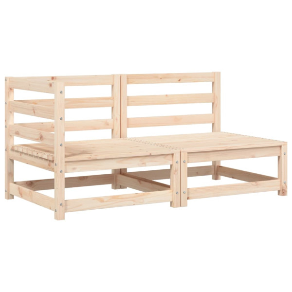 Sofá de jardim 2 lugares com almofadões madeira de pinho maciça M 4