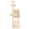 Árvore para gatos c/ postes arranhadores sisal 117 cm cor creme 5
