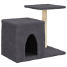 Árvore gatos c/ postes arranhadores sisal 50.5 cm cinza-escuro 2