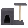 Árvore gatos c/ postes arranhadores sisal 50.5 cm cinza-escuro 4