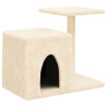 Árvore para gatos c/ postes arranhadores sisal 50.5 cm creme 2