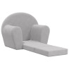 Sofá cama infantil felpa suave gris claro 4