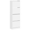 Sapateira com 4 gavetas articuladas 60x34x187.5 cm branco 2