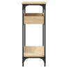 Mesa consola estante madera ingeniería roble Sonoma 100x29x75cm 5