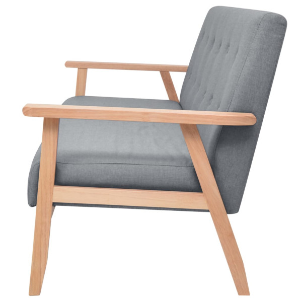 Sofá de 3 plazas de tela gris claro M 3