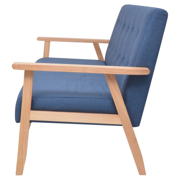 Sofá de 3 plazas de tela azul M 3