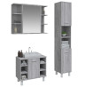 Set de muebles de baño 3 pzas madera contrachapada gris sonoma 3