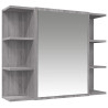 Set de muebles de baño 3 pzas madera contrachapada gris sonoma 5